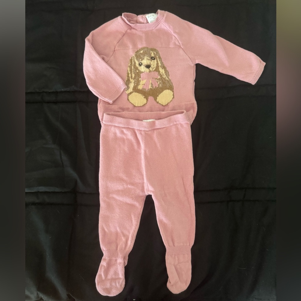 Rock A Bye Baby Boutique Sweater and Pants Set with Dog Design